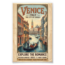 Oude Venetië Italië Reisposter