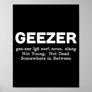 Oude vent definitie - Grappige Oude Leeftijd Poster
