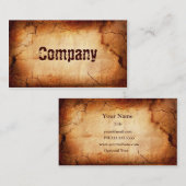 Oude verbrande papyrus Visitekaartjes (Voorkant / Achterkant)