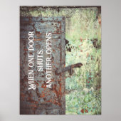 Oude verfde roestdeur poster (Voorkant)