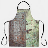 Oude verfde roestdeur schort (Voorkant)