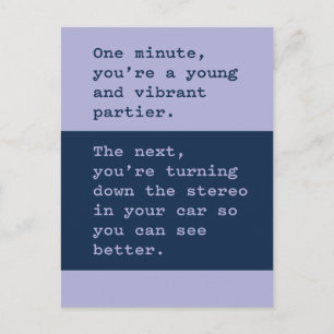 Oude verjaardag krijgen: muziek omdraaien om te zi briefkaart