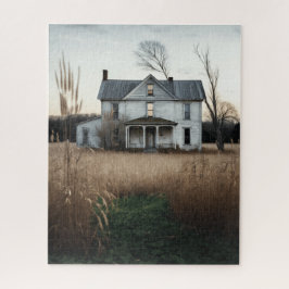 Oude Verlaten Farmhouse Jigzaag Puzzle Legpuzzel