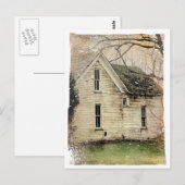 Oude verlaten huis briefkaart (Voorkant / Achterkant)