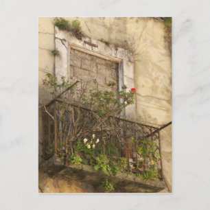 Oude verlaten huis briefkaart