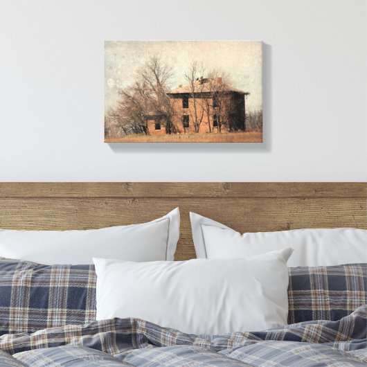 Oude verlaten huis canvas afdruk (Insitu (Slaapkamer))