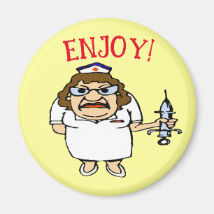 Oude Verpleegster Bend Over Magneet