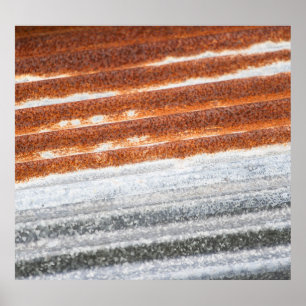 Oude Verroeste Zink Oppervlakte Textuur Poster
