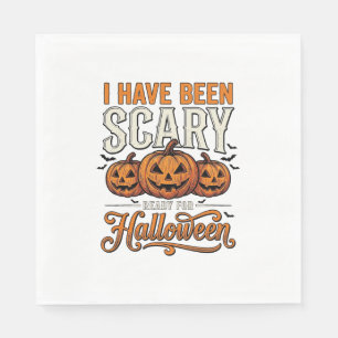 Oude Verschrikkelijke Halloween Pompoen Shirt Ontw Servet