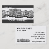 Oude Victoriaans huizen onroerend goed aangepaste  Visitekaartje (Voorkant / Achterkant)