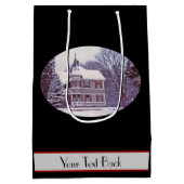 Oude Victoriaans kamer met kerstmis Medium Cadeauzakje (Achterkant)