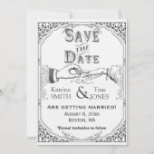 Oude Victoriaans Opslaan Datum Kaart (Voorkant)