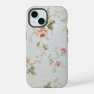 Oude victoriaanse behang met bloempatroon iPhone 15 hoesje