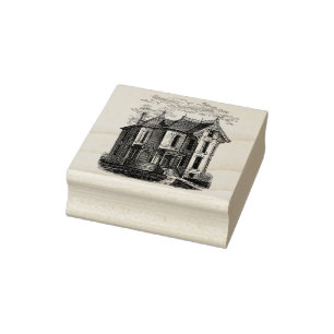 Oude victoriaanse huisstempel rubberstempel