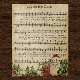 Oude victoriaanse kerst legpuzzel