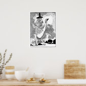 Oude victoriaanse Mother Goose door Charles Robins Poster (Keuken)