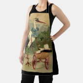 Oude victoriaanse ooievaar en kinderwagen schort (Insitu)