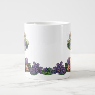 Oude Victoriaanse Paashaas, Bloemen en Eieren Jumbo Mok