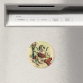 Oude victoriaanse valentijnsdag engel naaister magneet (Insitu (Vaatwasser))