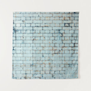 Oude, vieze witte bakstenen wandachtergrond, abstr wandkleed