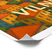 Oude Vilnius Litouwen Reisposter Poster (Hoek)