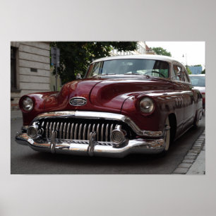 Oude vintage auto - poster