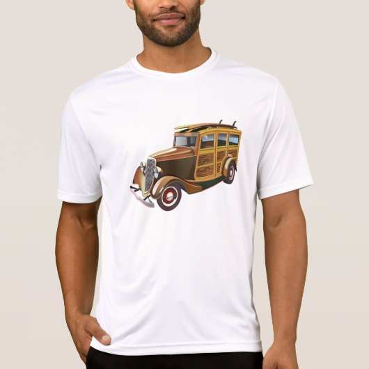 Oude Vintage-auto T-shirt (Voorkant)