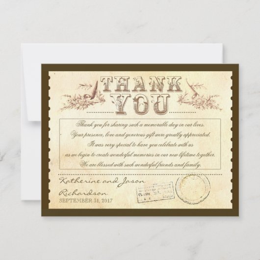 oude vintage bedankkaartjes - kaarten (Voorkant)