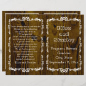 Oude vintage- en lijst trouwprogramma 2 (Voorkant / Achterkant)