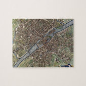 Oude vintage Parijskaart shabbychic Legpuzzel (Horizontaal)