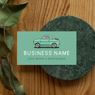 Oude Vintage Retro Auto Reparatie Service Fixing Visitekaartje