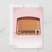 Oude vintage retro radio speler kaart (Achterkant)