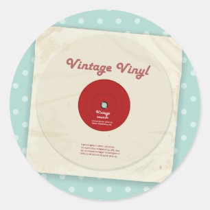 Oude vinylrecordstickers ronde sticker