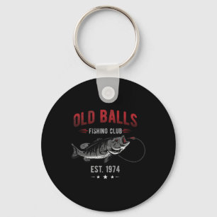 Oude Visclub Gevestigd in 1974 Of Angler Verjaarda Sleutelhanger