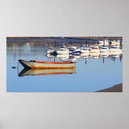 Oude Vissende boot Poster (Voorkant)