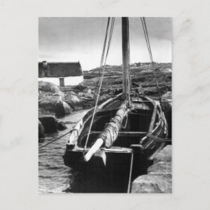 Oude vissersboot Lettermore Galway Ierland Briefkaart