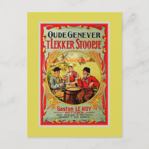 Oude Vlaamse Genever (Jenever, Gin) en Briefkaart