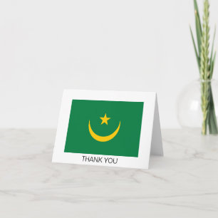 Oude vlag van Mauritanië Bedankkaart