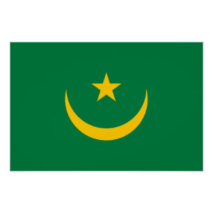 Oude vlag van Mauritanië Perfect Poster
