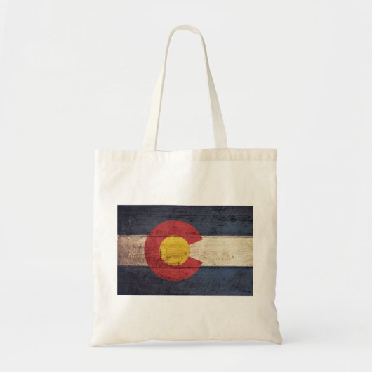 Oude vlag van Wooden Colorado Tote Bag (Voorkant)