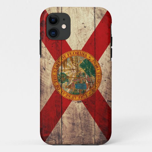 Oude vlag van Wooden Florida; Case-Mate iPhone Case (Achterkant)