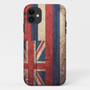 Oude vlag van Wooden Hawaii; iPhone 11 Hoesje