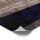 Oude vlag van Wooden Israel Poster (Hoek)