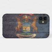 Oude vlag van Wooden Michigan; Case-Mate iPhone Case (Achterkant (horizontaal))