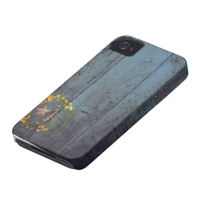 Oude vlag van Wooden Nevada; Case-Mate iPhone Case (Onderkant)