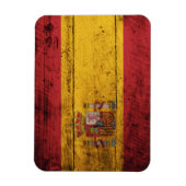 Oude vlag van Wooden Spanje Magneet (Verticaal)