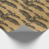 Oude vleermuizenpatroon cadeaupapier (Hoek)