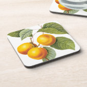Oude voedingsfruit, abrikoos perzik door Redoute Bier Onderzetter (Linkerzijde)