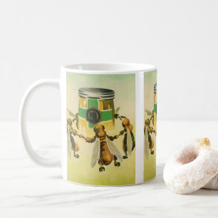 Oude Voedsel, Biologische Honing Bijen Dansende Po Koffiemok