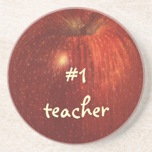 Oude Voedsel Fruit, Biologische Rode Delicious App Zandsteen Onderzetter